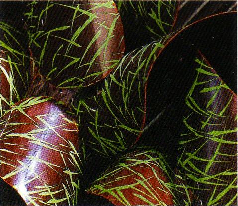 チョコレート用　転写シート（エルブ　　緑）125枚　フランス産の通販は