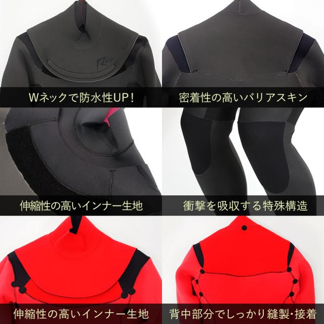 ノンジップウエットスーツ セミドライ 楽天市場】【限定感謝価格】FELLOW セミドライ 5×3mm ウェット