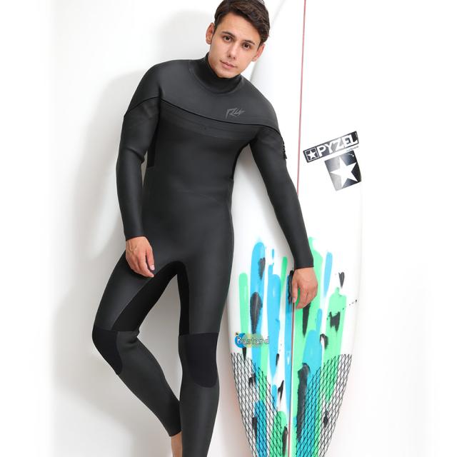 RSS SURF セミドライ ウェットスーツ メンズ 5×3mm ロングチェストジップ スキン セミドライスーツ ウエット 日本規格_11
