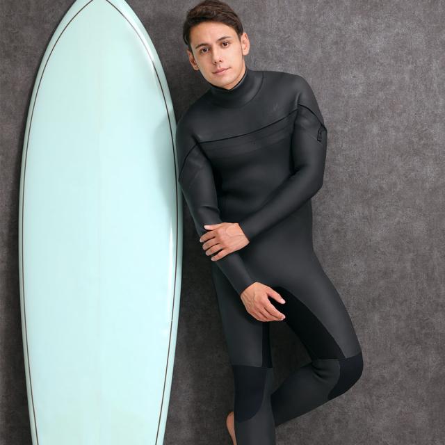 RSS SURF セミドライ ウェットスーツ メンズ 5×3mm ロングチェストジップ スキン セミドライスーツ ウエット 日本規格_12