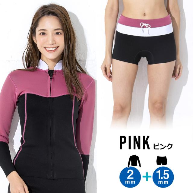 ショートパンツ 1.5mm ＆ タッパー 2mm セット レディース ウェットスーツ Koa サーフィン 上下セット