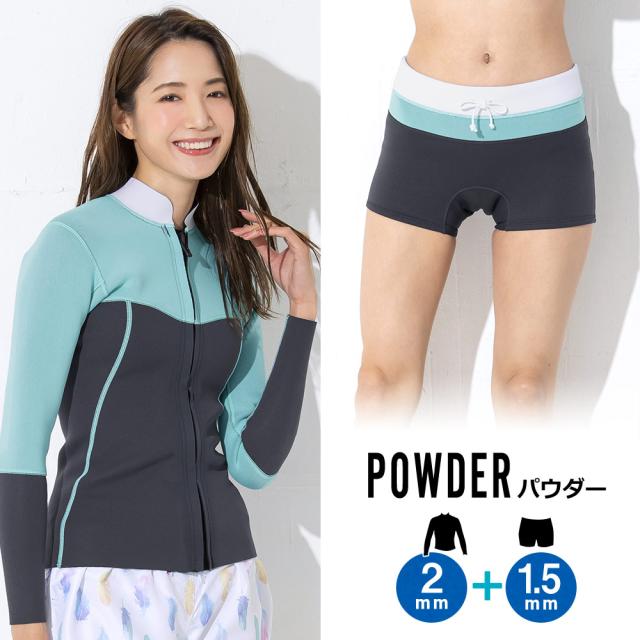 ショートパンツ 1.5mm ＆ タッパー 2mm セット レディース ウェットスーツ Koa サーフィン 上下セット