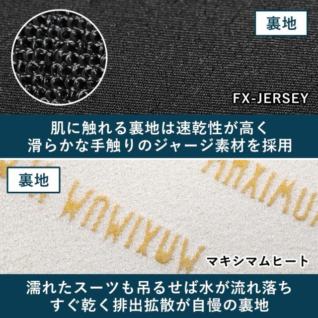 FELLOW セミドライ ウェットスーツ メンズ 5×3mm チェストジップ スキン セミドライスーツ サーフィン 日本規格_13