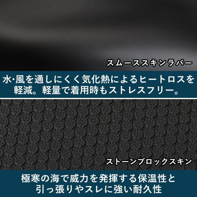 FELLOW セミドライ ウェットスーツ メンズ 5×3mm ロングチェストジップ スキン ウエット サーフィン JPSA 日本規格_9