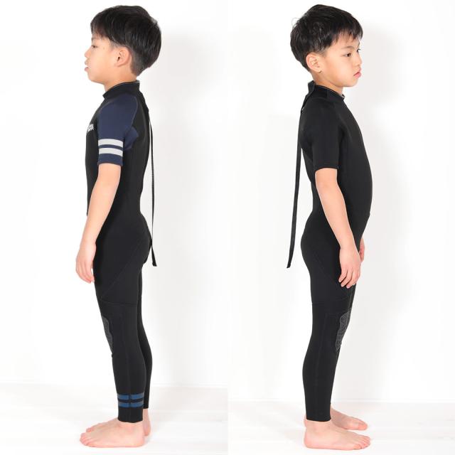 FELLOW ウェットスーツ シーガル 2.5mm キッズ バックジップ 半袖 サーフィン JPSA 日本規格 ジャージタイプ SUP