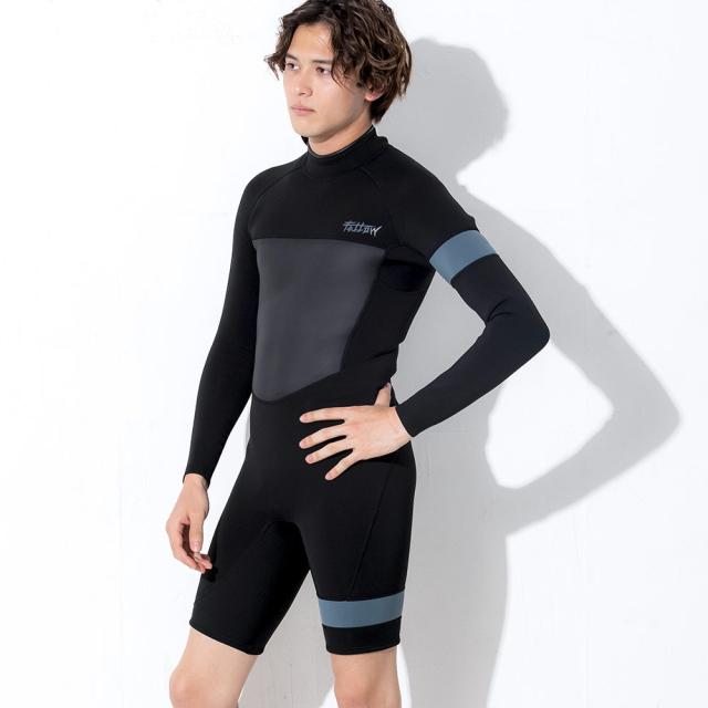 FELLOW ウェットスーツ メンズ 2.5mm ロングスプリング バックジップ ロンスプ サーフィン JPSA 日本規格 SUP