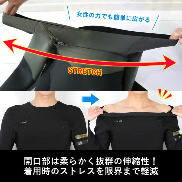 FELLOW ウェットスーツ シーガル 3mm メンズ チェストジップ