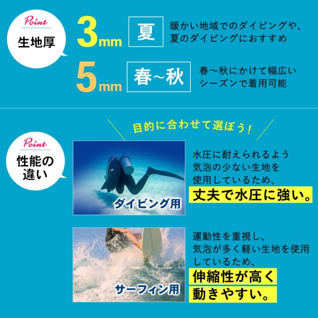 ダイビング ウェットスーツ フルスーツ レディース 3mm スキューバ