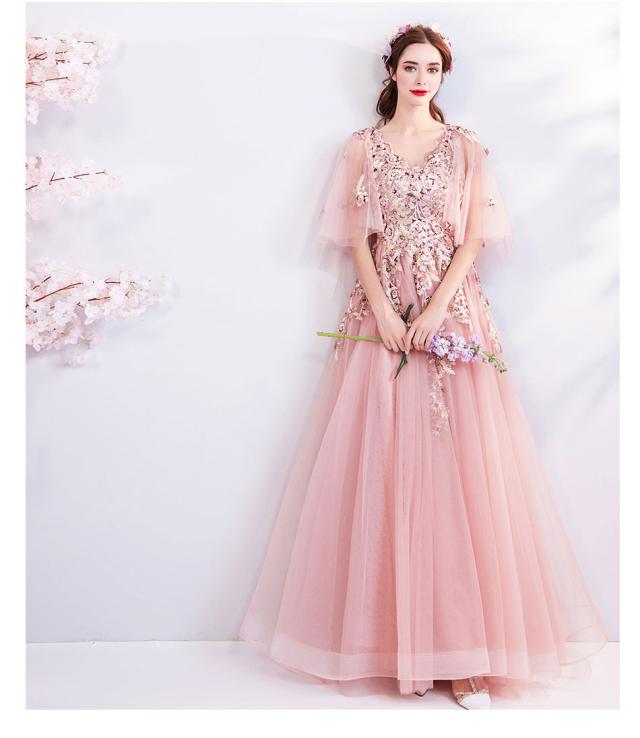 送料無料 ピンクロマンティック花嫁ウェディングドレス 結婚式礼服 パーティードレス ワンピース ドレス ロングタイプスカート イブニンの通販はau Pay マーケット エンブリッジ