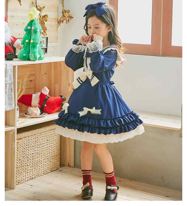 子供服春秋子供ゴスロリワンピース女の子ドレス ロリィタ Op長袖 膝丈 Lolita ロリータ コスプレ コスプレ日常超可愛い洋服キュートの通販はau Pay マーケット エンブリッジ