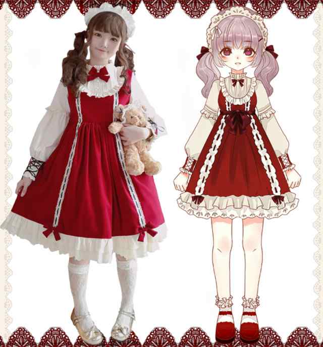 春夏新作ゴスロリワンピース ドレス ロリィタ Op長袖 膝丈 Lolita ロリータ コスプレ コスプレ 日常 可愛い洋服キュート中華風海軍の通販はau Pay マーケット エンブリッジ