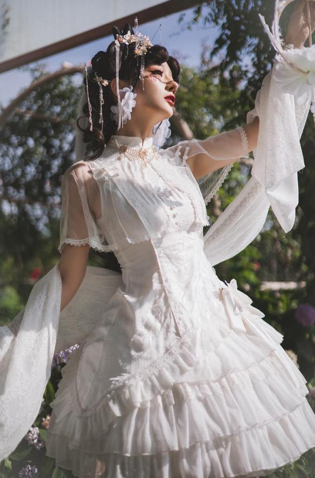 オリジナル 洋服 お姫風 ロリータ ワンピース 花嫁 ゴスロリ L218  