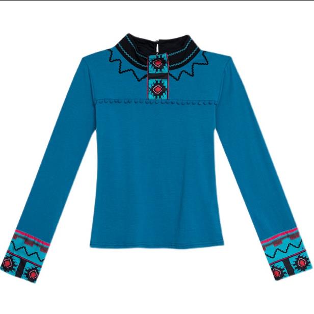 レトロ復古風新作レディースファッション レディース長袖tシャツ 上着 民族風ｔシャツ 花刺繍 通気性 日常服お母さんプレゼント エスニッの通販はau Pay マーケット エンブリッジ