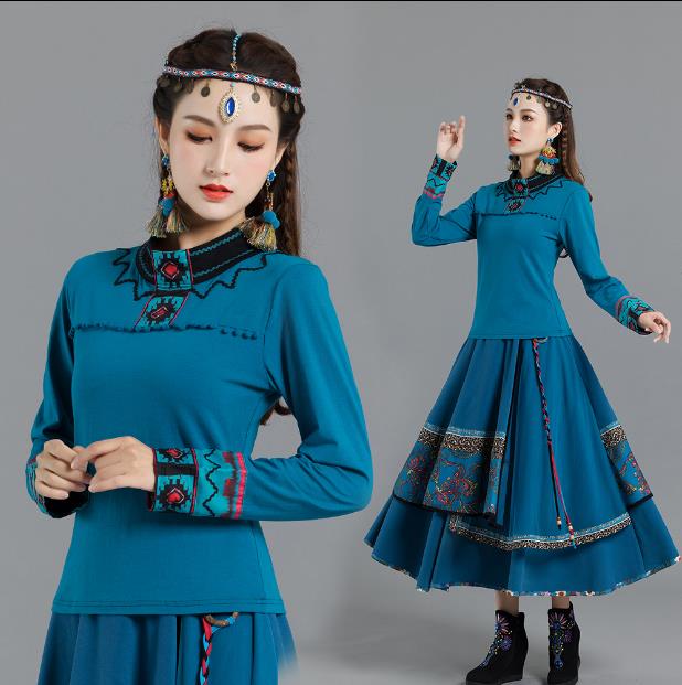 レトロ復古風新作レディースファッション レディース長袖tシャツ 上着 民族風ｔシャツ 花刺繍 通気性 日常服お母さんプレゼント エスニッの通販はau Pay マーケット エンブリッジ