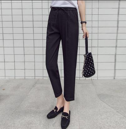 ハーレムパンツ 無地パンツ 紐付き 涼しいパンツ 夏パンツ長いズボン 薄型 ハイウエスト ビックサイズ コットン の通販はau Pay マーケット エンブリッジ