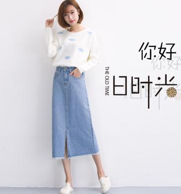 春夏秋レディースデニムスカート スリット ミニマムスカート 大きいサイズ ハイウエスト ボトムス 着痩せ ロング丈 ａラインス裾の通販はau Pay マーケット エンブリッジ