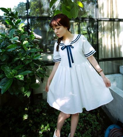 特価 新作 半袖 長袖ワンピース マリン風 セーラー風ワンピース セーラー ワンピース セーラー服 ワンピ 長袖 セーラーカラー 学院風の通販はau Pay マーケット エンブリッジ