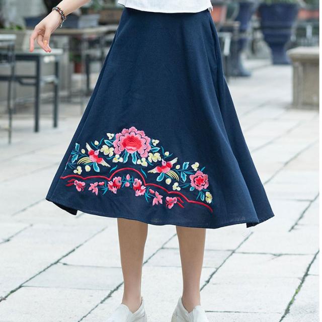 チャイナ服 花柄スカート 刺繍 Aライン ボトムス チャイナテイスト 舞踏 中国風 民族衣装 Zq5の通販はau Pay マーケット チャイナ服専門店chai なんと只今ポイント3倍