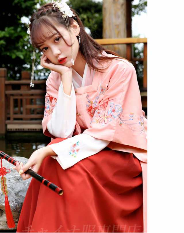遊園驚夢 蘇合香 清漢女刺繍氅衣 ピンク色トップス 中国伝統衣装