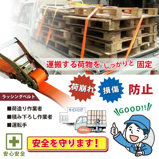 送料込10本セット ワッカ式 長さ10m 幅50mm 耐荷重5t ラッシングベルト ラチェット式 タイダウンベルト 荷締め機 バンド ベルト ロープ A 10セット ラッシングベルト 10本セット ワッカ 幅50mm 固定