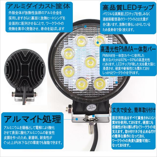 送料無料 10個セット LEDワークライト/作業灯 27W 9連 12/24V 偽物にご注意 3200Lm LEDワークライト IP67 広角 C02 人気商品 10個セット LEDワークライト&frasl;作業灯 27W 9連 DC12&frasl;24V 偽物
