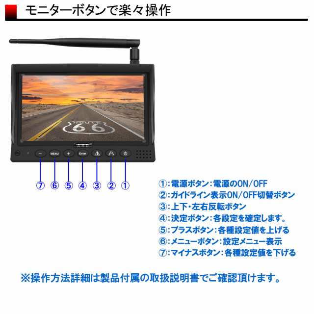 7インチ オンダッシュ トラック モニター ワイヤレス バックカメラ セット クレーンカメラ 防水 広角 140度 赤外線 暗視機能付 12/2  送料の通販はau PAY マーケット - ベストアンサーの宝ショップ au PAY マーケット店 | au PAY マーケット－通販サイト