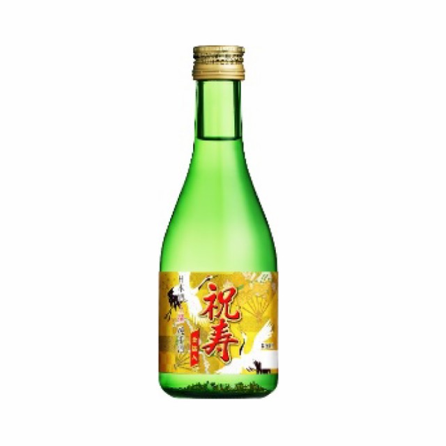 送料無料 白鶴 上撰 純米酒 祝寿 金箔入 300ml×12本 瓶 日本酒 清酒 1