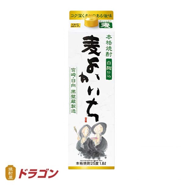 送料無料 本格焼酎 よかいち 麦焼酎 25度 1.8Lパック×6本入り 1ケース 1800ml 宝酒造
