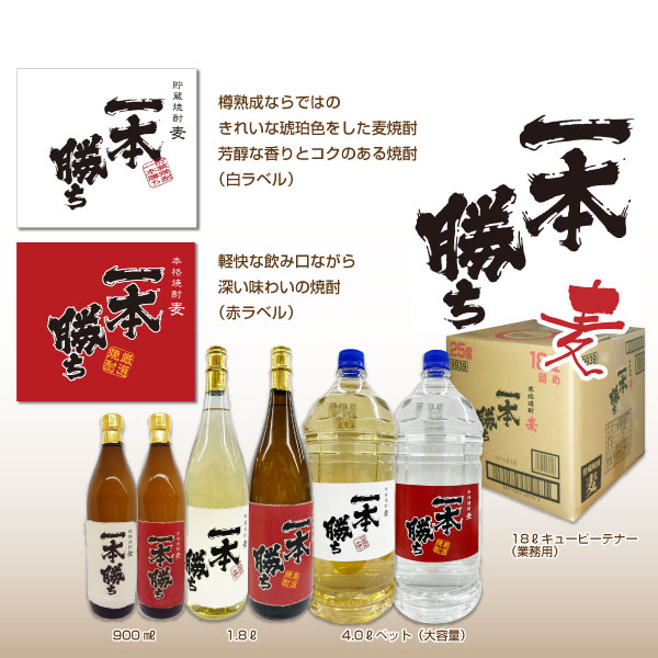 送料無料 ドラゴンオリジナル本格焼酎 一本勝ち 貯蔵焼酎 芋焼酎 18Lキュービテナー 大容量 業務用_4