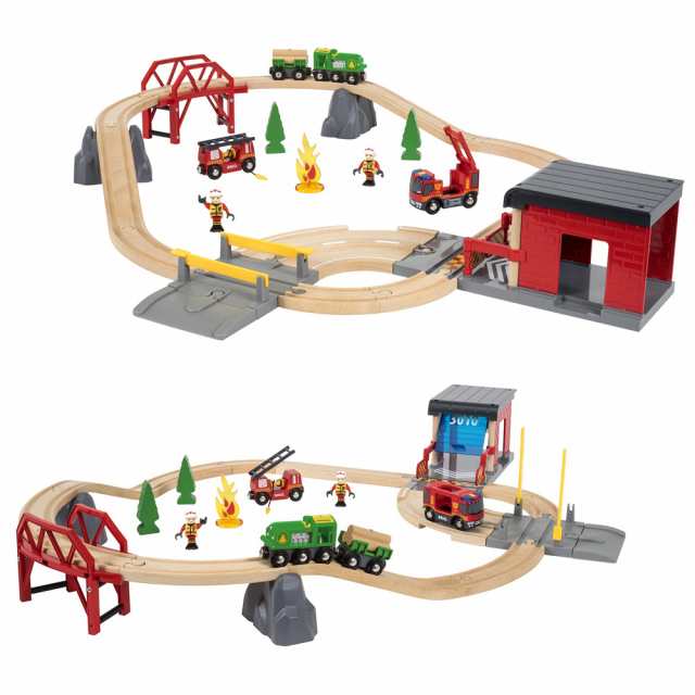 Brio ブリオ レールウェイセット レスキューセット Brioの大人気玩具 木製レールセットシリの通販はau Pay マーケット 木のおもちゃ ユーロバス