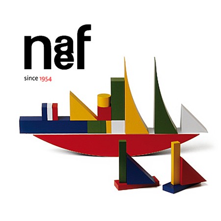 Naef ネフ社 バウハウス バウスピール Bauhaus Bauspiel 〜スイス・Naef（ネフ社）のバウハウス・シリーズ。船のようなピースが特徴的で