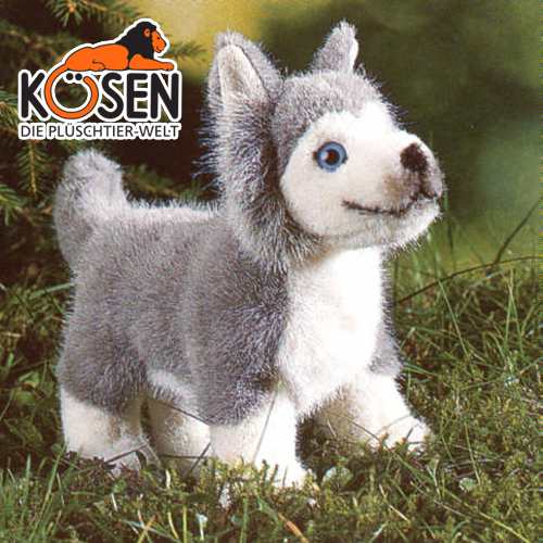 KOESEN ケーセン社 シベリアンハスキーの子 4080 〜ドイツ・KOESEN/KOSEN（ケーセン社）の動物のぬいぐるみ。愛らしい表情の犬（イヌ/いの通販は