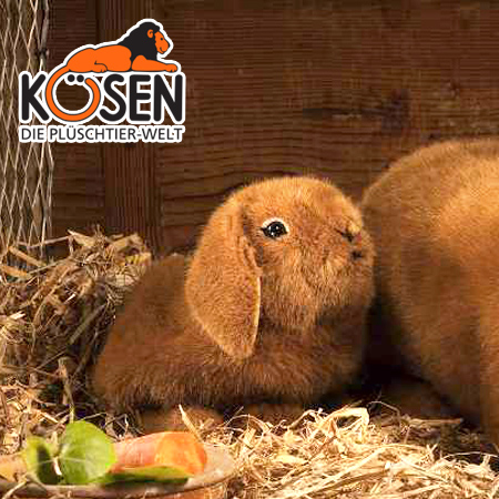 KOESEN ケーセン社 たれ耳うさぎの子 茶 6162 〜ドイツ・KOESEN/KOSEN（ケーセン社）の動物のぬいぐ