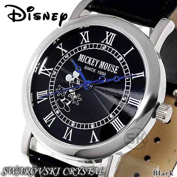 腕時計 ブランド ディズニー メンズ レディース ノーブルミッキー 全2色 Disney 本牛革ベルト スワロフスキー ユニセックスの通販はau Pay マーケット Salon De Kobe