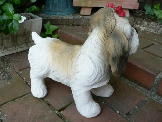 犬の置物 シーズ おまけ付 いぬ イヌ 動物 29h ガーデン ガーデニング 置物 陶器 オブジェ オーナメント インテリアの通販はau Pay マーケット わくわくガーデン