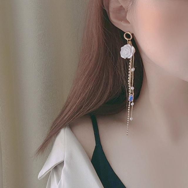 ピアス レディース パール 揺れる ロングピアス 大ぶり モチーフピアス 花 可愛い イヤリング 人気アクセサリー 二次会 結婚式 メール便の通販はau Pay マーケット Jrk