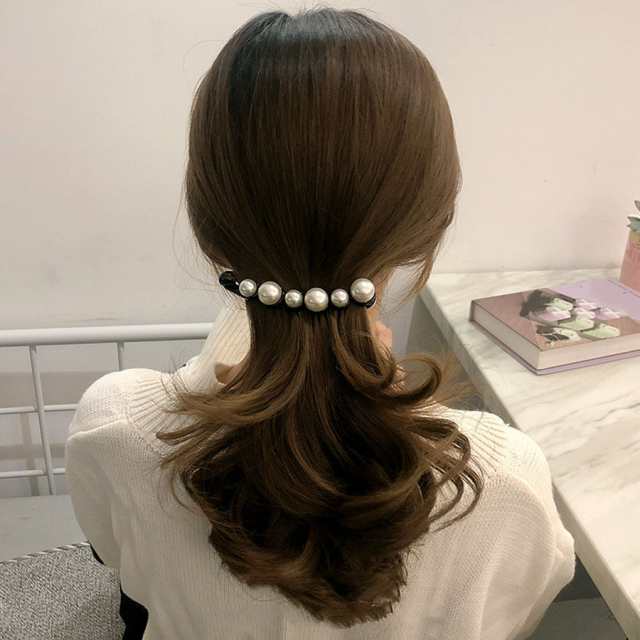 バナナクリップ ヘアクリップ 大きめ パール ヘアアクセサリー 髪留め 結婚式 パーティ シンプル 人気 まとめ髪 髪飾り 大人かわいい  韓の通販はau PAY マーケット - JRK