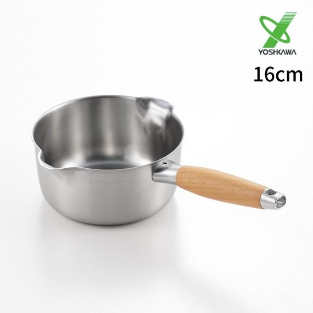 ヨシカワ 鍋 片手鍋 PD3014 16CM アイカタ 両口 ステンレスミルクパン 330145 IH 一人用 なべ ih対応 燕三条の通販は 5,500円