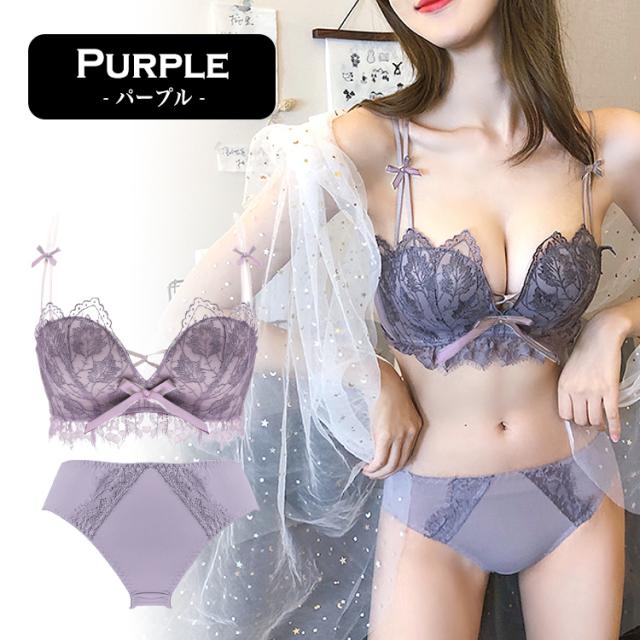 ブラショーツセット ノンワイヤー セクシー 盛りブラ ナイトブラ