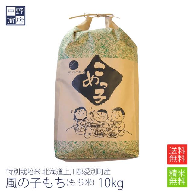 もち米 10kg 特別栽培米/北海道産 風の子もち (節減対象農薬5割減・化学肥料 5割減) 上川郡愛別町【生産者 上川中央農協】 もち米10kgもち米 送料無料
