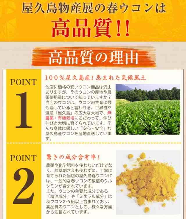 屋久島春ウコン粉末 100g 3袋セット 無農薬 有機栽培 M便 1 1 の通販はau Pay マーケット 屋久島物産展