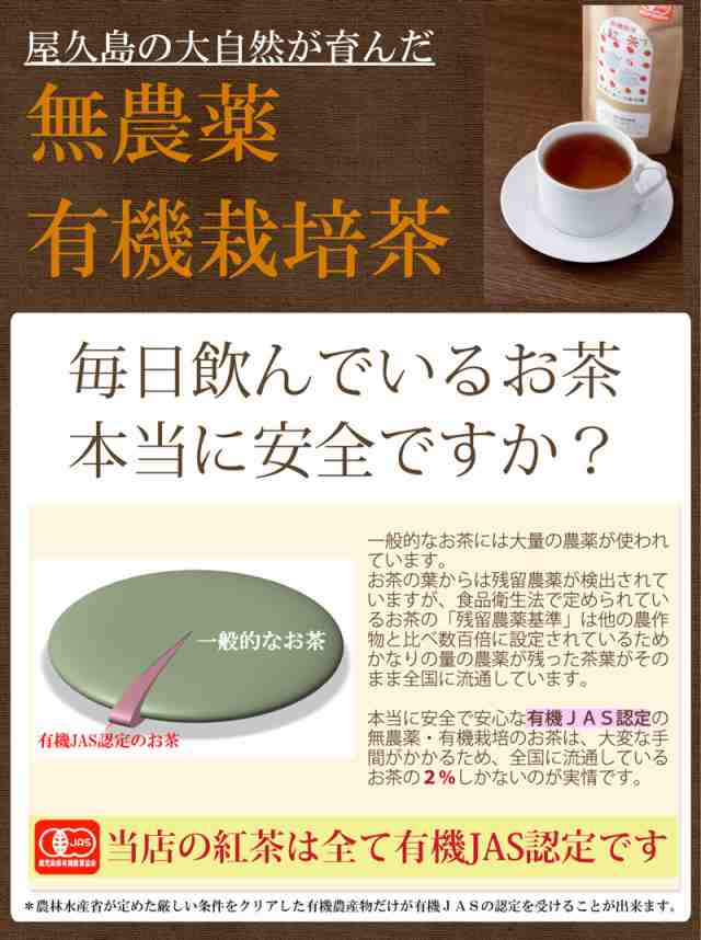 屋久島紅茶リーフティー（80g ）【 無農薬 有機栽培 】 [M便 1/2]の通販はau PAY マーケット - 屋久島物産展