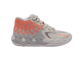 バスケットシューズ バッシュ  ラメロボール  プーマ Puma MB.01 GS GS Gry/Red    【GS】キッズ