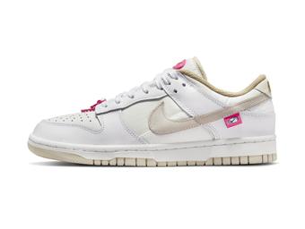 バスケットシューズ バッシュ スニーカー   ナイキ Nike Wmns Dunk Low  Bling W White/Pi