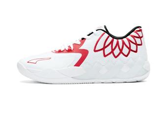 バスケットシューズ バッシュ  ラメロボール  プーマ Puma MB.01 Team Lo White/Red