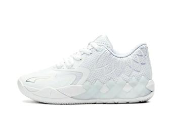 バスケットシューズ バッシュ  ラメロボール  プーマ Puma MB.01 Team Lo GS GS White/Silv