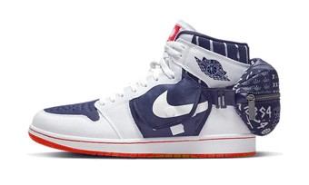 シューズ スニーカー ナイキ Nike Air Jordan 1 Utility QUAI 54 White/Navy/