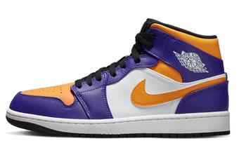 バスケットシューズ バッシュ スニーカー   ジョーダン Jordan Air Jordan 1 Mid Lakers   ス