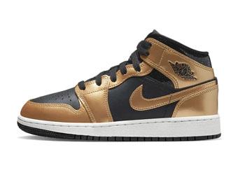 バスケットシューズ バッシュ スニーカー   ジョーダン Jordan Air Jordan 1 Mid SE GS Glit