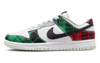 シューズ スニーカー ナイキ Nike Dunk Low Retro PRM Plaid White/Green/Red